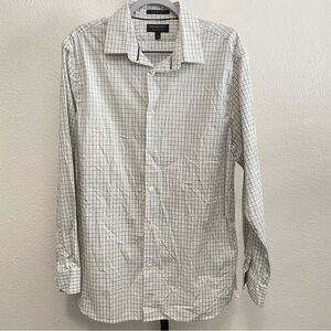 Banana Republic Men’s Athletic Fit Button Up Plaid Cotton Shirt L Office Preppy‎